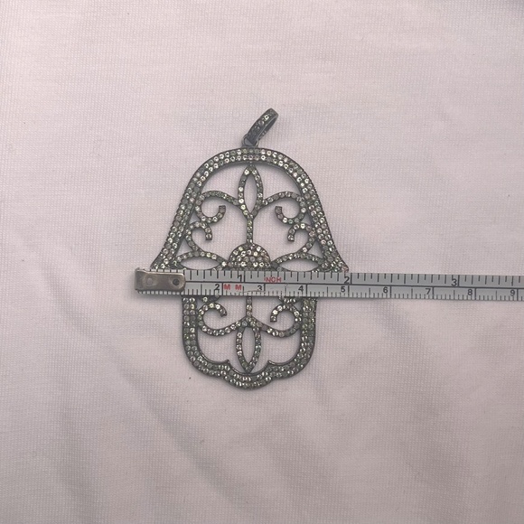 Margo Morrison Silver and Tourmaline Hamsa Charm - Picture 6 of 8